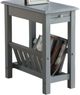 TEI Gray Chairside Table with Magazine Rack-0