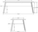 Amisco Customizable Lidya Rectangular Table with 84" Walnut Veneer Top-1
