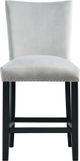 Elements International Francesca Gray Velvet Counter Height Chair-1