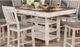 Mazin Furniture Nesbitt Antique White Counter Height Dining Table with Oak Top -3