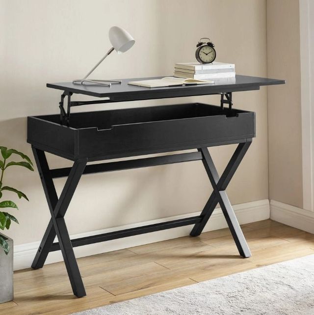 Linon Peggy Black Lift Top Desk -1