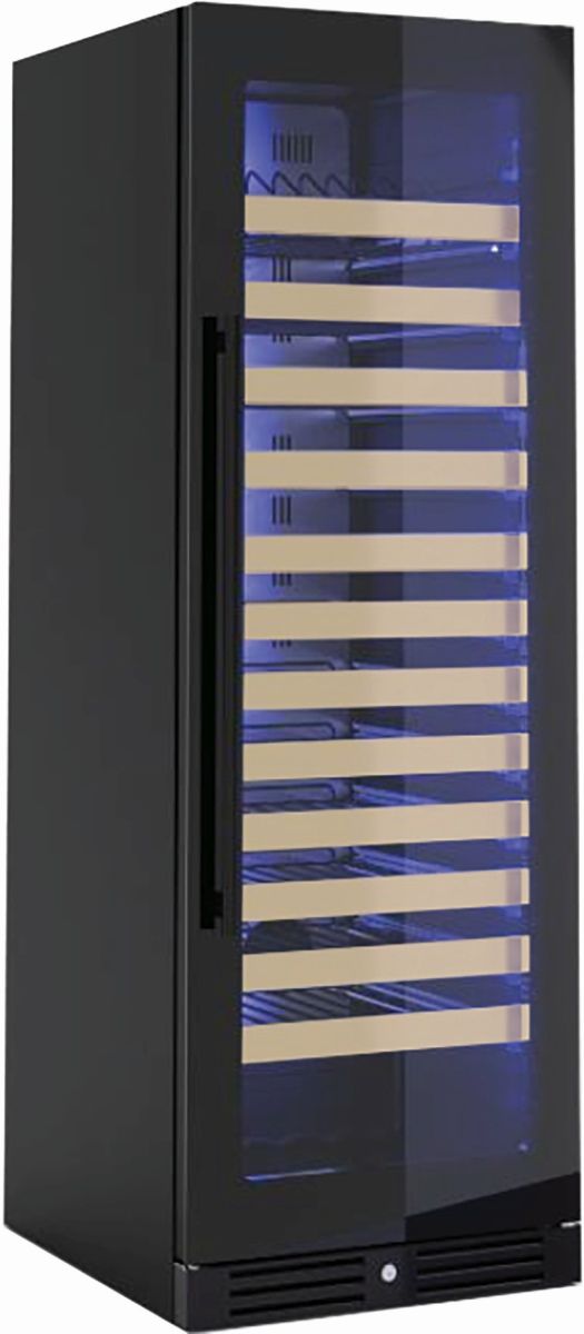 XO 24" 15 Cu. Ft. Black Single Zone Wine Column with Glass Door-1