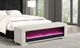 Furniture of America® Elnath Beige Bench with Visual Wood Log Fireplace-1