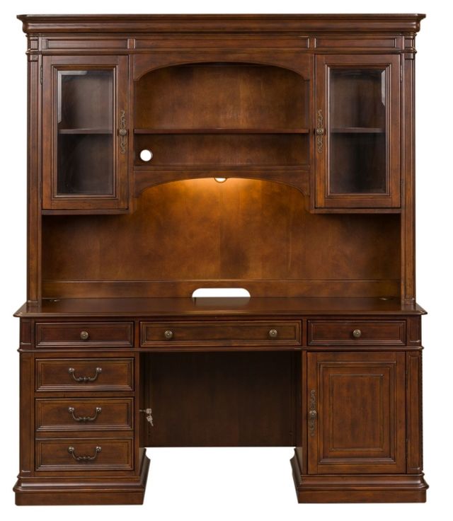 Liberty Furniture Brayton Manor 5-Piece Cognac Executive Desk Set-2