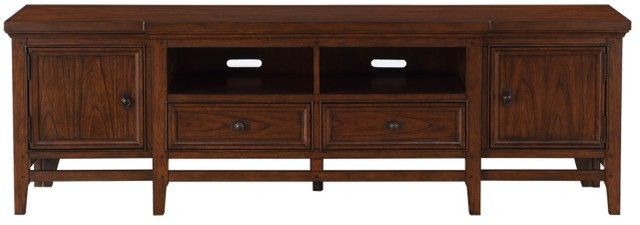 Mazin Furniture Frazier Park Brown Cherry 81'' TV Stand-1
