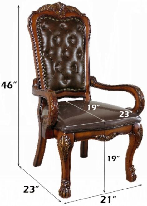 ACME Furniture Dresden Cherry Oak Executive Office Chair-2