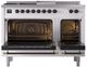 Ilve® Nostalgie II Series 48" White Pro Style Dual Fuel Range-1