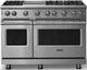 Viking® 5 Series 48" Stainless Steel Pro Style Gas (LP) Range with Polished Chrome Trim-0