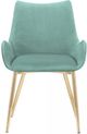 Armen Living Avery Gold/Teal Dining Room Chair-1