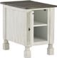 Signature Design by Ashley® Havalance Gray Chairside End Table with Distressed Vintage White Base-2