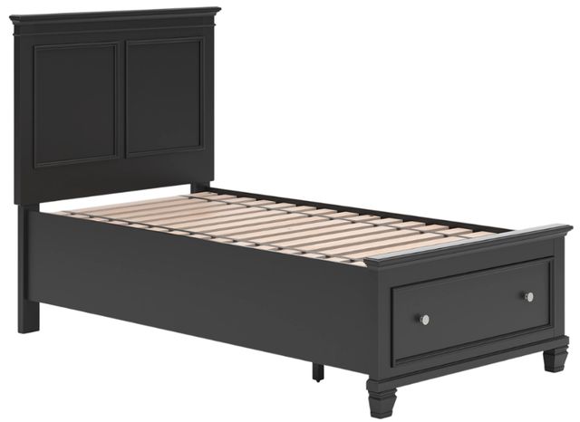 Signature Design by Ashley® Lanolee Black Twin Panel Storage Bed-3
