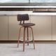 Armen Living Pico Brown/Walnut Swivel Counter Stool-1