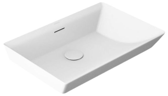 Kohler Brazn® White 23" x 16" Rectangular Vessel Bathroom Sink-0