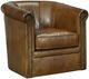 Hooker® Furniture CC Axton Checkmate Pawn Swivel Leather Club Chair-0