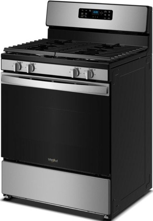 Whirlpool® 30” Stainless Steel Freestanding Gas Range with Crispy Mode and Dishwasher Safe Grates-2