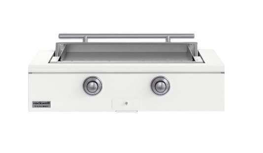 Caliber™ Rockwell Social 42" Matte White Built-In Liquid Propane Outdoor Griddle with Stainless Steel Hardware-0