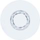 Elements International Merlin Glass Top Round Dining Table with Chrome Base-1