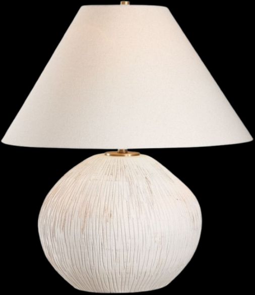 Uttermost® Meryl Aged White Table Lamp-4