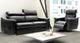 Fornirama 3485 Black Power Reclining Condo Sofa with Adjustable Headrest-2