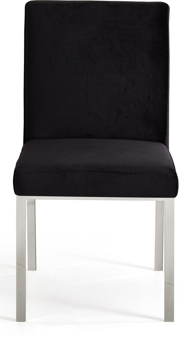Meridian Furniture Opal Black/Chrome Velvet Dining Chair-2