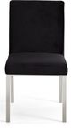 Meridian Furniture Opal Black/Chrome Velvet Dining Chair-2