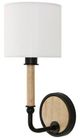 Uttermost® Franconia Blond Wood/Matte Black Sconce-3