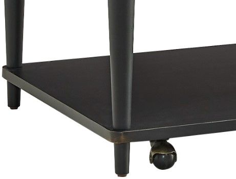 Null Furniture Expressions Rubbed Black Rectangular Cocktail Table -2