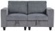 Homelegance® Walterboro Dark Gray 64" Loveseat with Storage and Charging Ports-2
