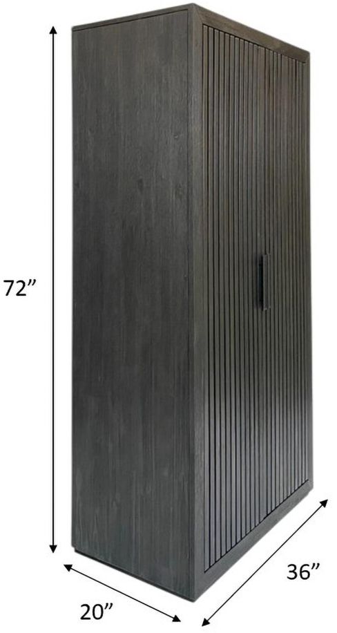 Nest Home Collections Reed Ebony Black Tall Cabinet-3