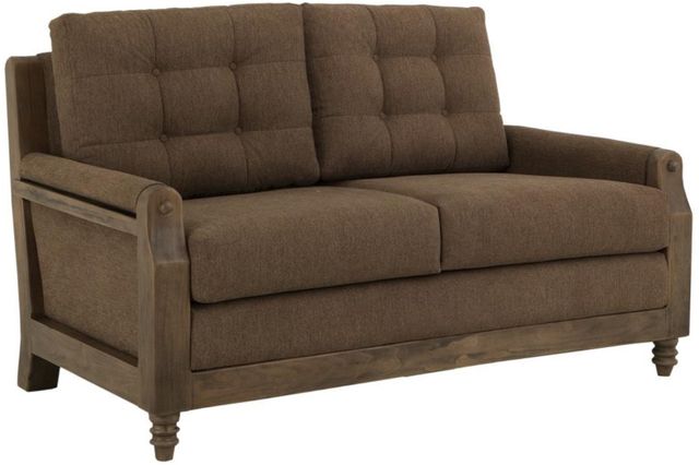 International Furniture Direct Xel-Ha II Dark Hay Brown/Brown Loveseat-0