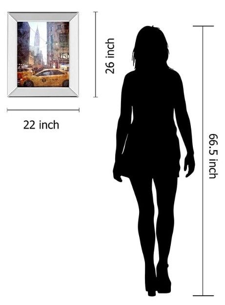 Classy Art Rainy Madison Ave by Acosta Mirror Framed Wall Art-2