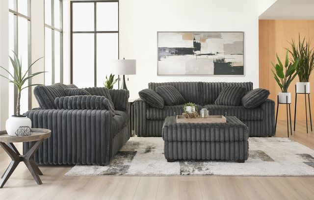 Hughes Furniture® 24550 Mondo Charcoal Loveseat-1