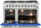 FORNO® Galiano 48" Stainless Steel Pro Style Gas Range with Blue Door-2