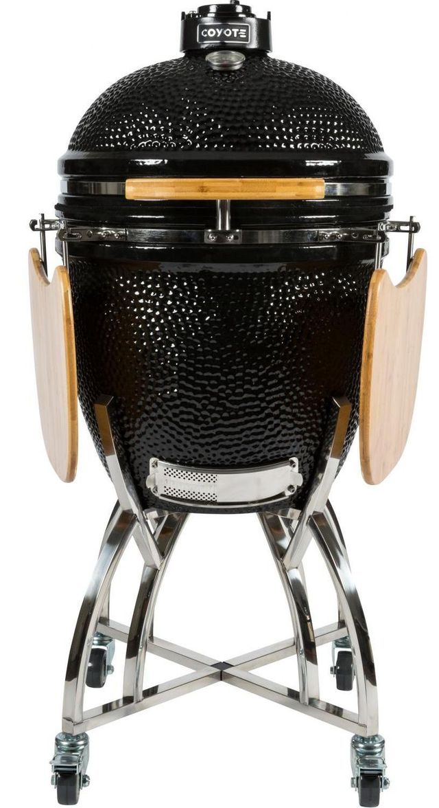 Coyote® Asado 22" Black Freestanding Charcoal Smoker-2
