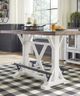 Signature Design by Ashley® Valebeck Brown Counter Height Dining Table with White Base-1