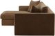 Dovetail Furniture Erica 3-Piece Brown Left-Arm Facing Chaise Sectional Set-1