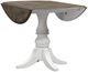 Liberty Furniture Magnolia Manor Weathered Bark Drop Leaf Dining Table with Antique White Base-2