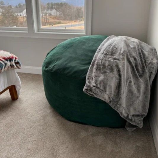 CordaRoy's® Original Rainforest Corduroy Full Bean Bag Chair-3