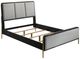 Coaster® Arini Black/Grey Eastern King Panel Bed with Upholstered Headboard-1