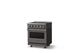 Viking® 5 Series 30" Damascus Gray Pro Style Induction Range with Polished Chrome Trim-2