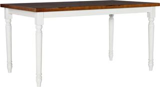 Powell® Willow Honey Brown Dining Table with Vanilla White Base