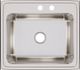 Elkay Lustertone® Classic Lustrous Satin 25" x 22" x 12-1/8" MR2-Hole Single Bowl Drop-In Sink-1