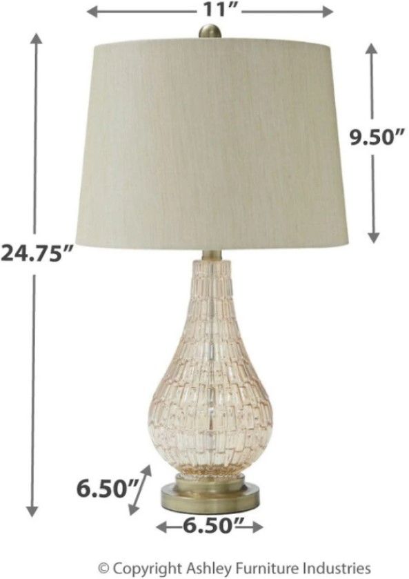 Signature Design by Ashley® Latoya Champagne Glass Table Lamp-1