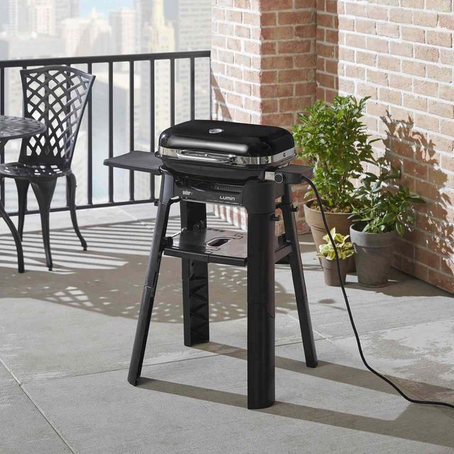 Weber® Grills® Lumin Compact Electric Grill Stand with Side Table-4