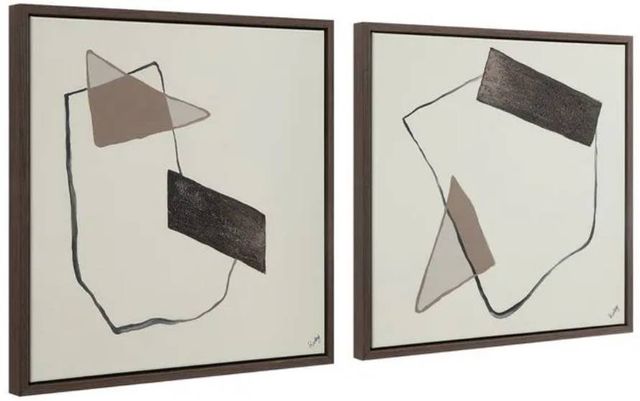 Renwil® Lacadie Brown 2-Piece Wall Painting Set -1
