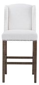 Forty West White Cotton boll 30'' Bar Stool-1