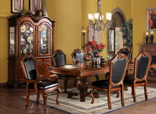 ACME Furniture Chateau De Ville 2-Piece Black/Cherry Dining Arm Chair Set-1