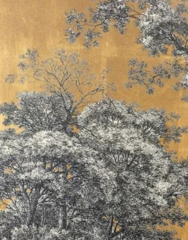 Stylecraft Golden Toile I Black/Gold/White Wall Art-1
