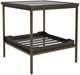 Riverside Furniture Elkmont Ravenwood Glass Top End Table with Brown Base-0