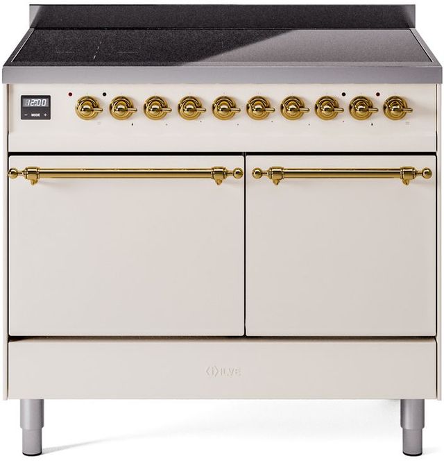 Ilve® Nostalgie II Series 40" Antique White Pro Style Induction Range-0